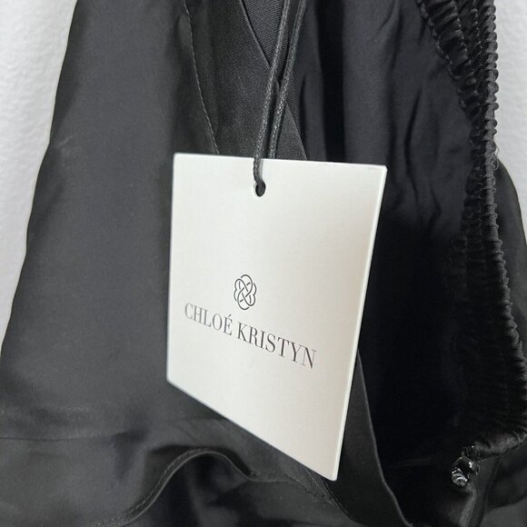 Chloe Kristyn Black Satin Traci Skirt Size XXL - Picture 8 of 8